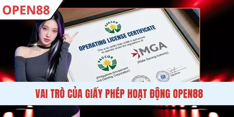 Giấy Phép Hoạt Động OPEN88 - Khẳng Định Chất Lượng Đạt Chuẩn