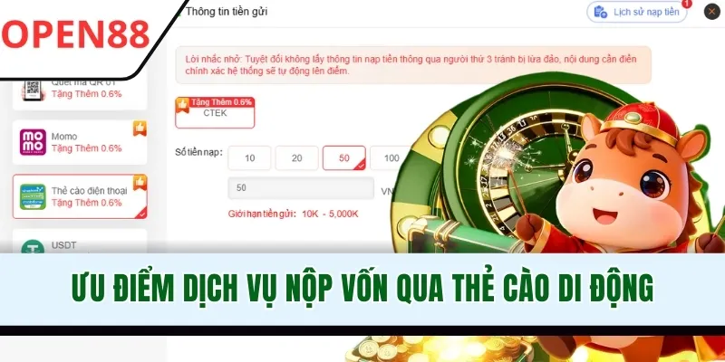 Nạp Tiền OPEN88 - Thao Tác Cực Nhanh, 2 Phút Thành Công